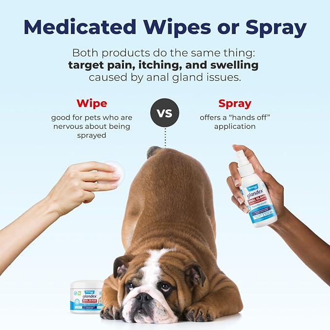 Vetnique Glandex Medicated Dog Butt Wipes or Spray - Image 5