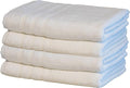 Mosobam Luxury Turkish Set of 4 Bath Towels 30X58 White 700 GSM Bamboo Viscose by Mosobam