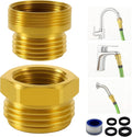 Shower Hose Adapter and Faucet Adapter Kit, Brass G1/2" Female, 55/64"-27 Female by Unknown