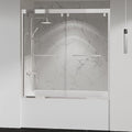 Bathtub Double Sliding Shower Door 55-59 in, Water Repellent Tub Shower Door by Unknown