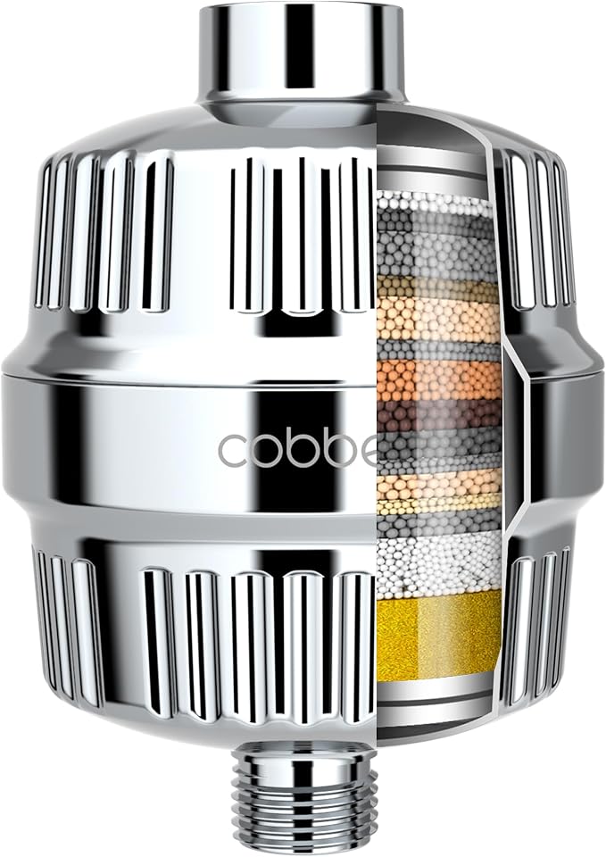 Cobbe HD HEAVY DUTY High Output Shower Filter – 99% REMOVAL Shower Head Filter by CobbeforQualityLife
