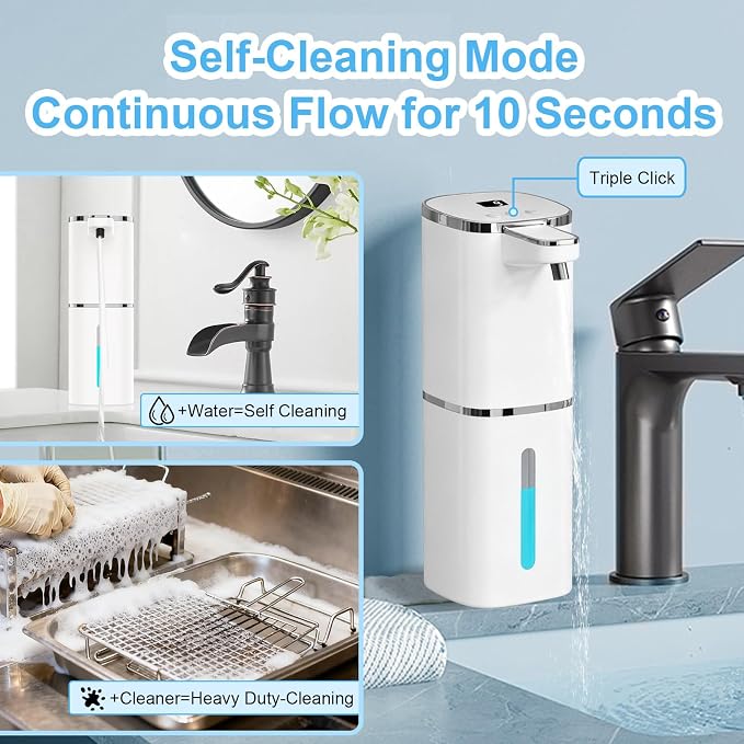 Automatic Foaming Soap Dispenser Touchless, USB Rechargeable Smart Hand Soap - Image 4