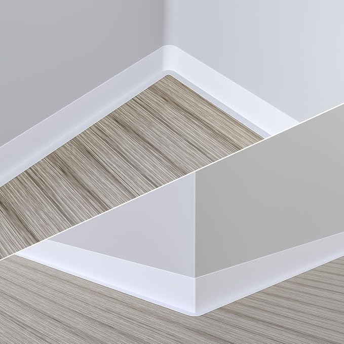 Duzzy Flexible Baseboard Molding Trim, 5 Inch x 60 Feet Peel and Stick Rubber - Image 7
