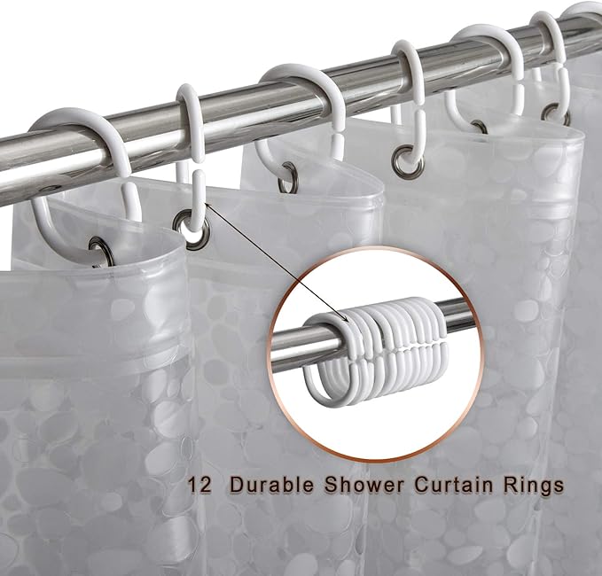 Bostofy Waterproof Shower Curtain Liner 8G EVA Thick Shower Curtain - Image 4
