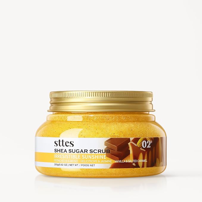 Sttes Shea Sugar Body Scrub 02 – Pistachio & Salted Caramel Scent Shower by SttesUS