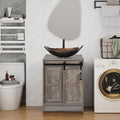 24 Inch Barn Door Bathroom Vanity, Farmhouse Style Standing Pedestal Cabinet by Solidee