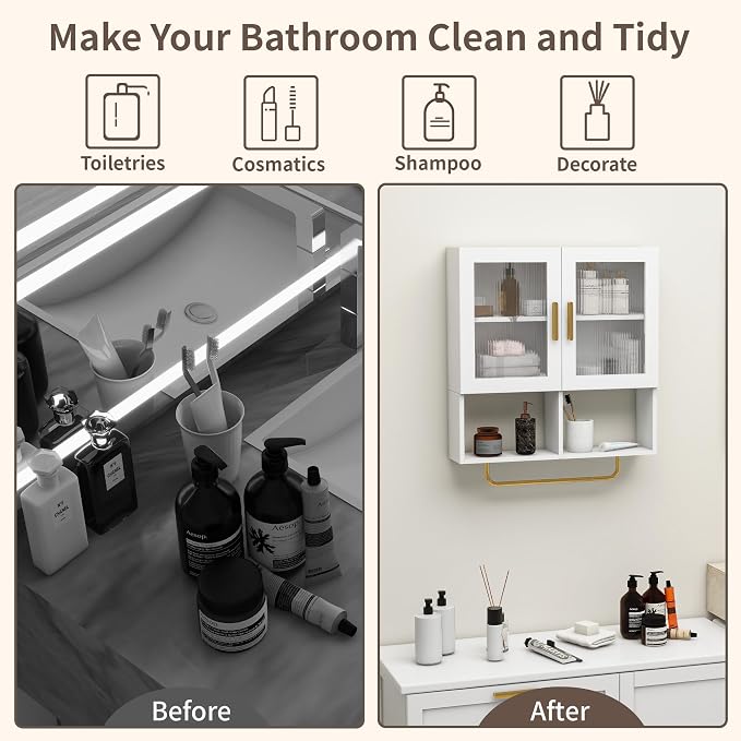Wall Mounted Bathroom Storage Cabinet Medicine Cabinet - Image 4
