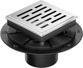 Neodrain Square Shower Drain, 4 inch Stainless Steel 304 Grate and PVC Drain by Neodrain