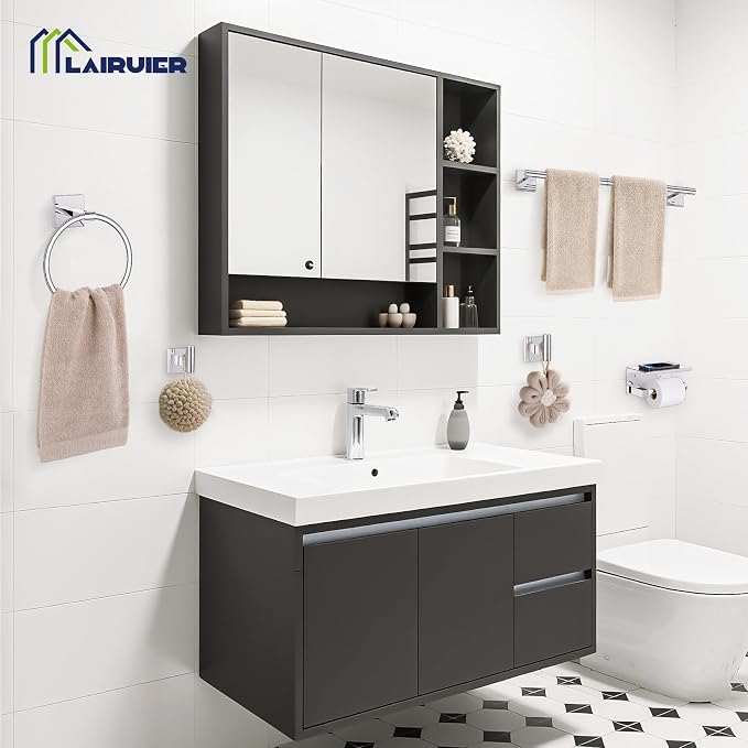 5-Piece Polish Chrome Bathroom Hardware Set, SUS304 Stainless Steel Bathroom - Image 6