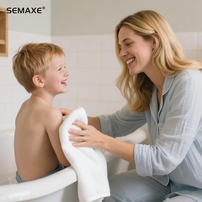 SEMAXE 100% Cotton Hand Towel for Bathroom, Hotel Spa Quality Absorbent Towels - Image 8
