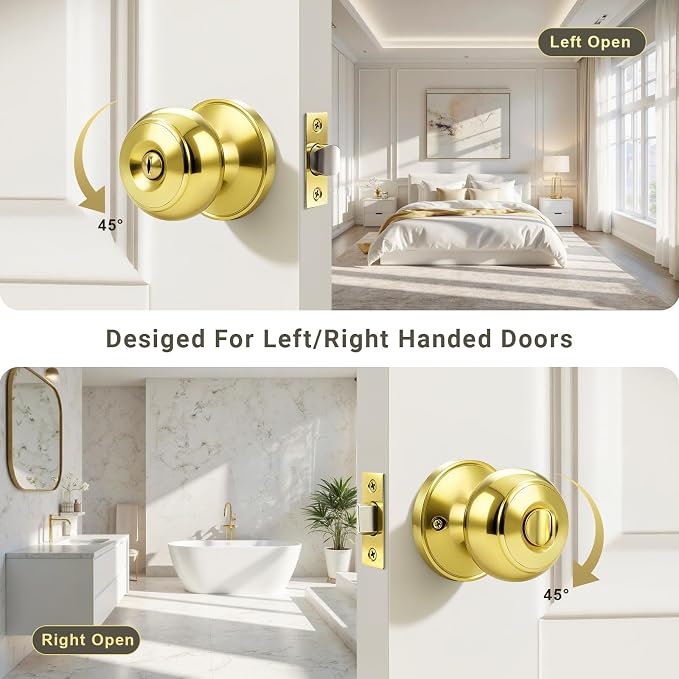 KNOBWELL 10 Pack Privacy Door Knob - Image 4