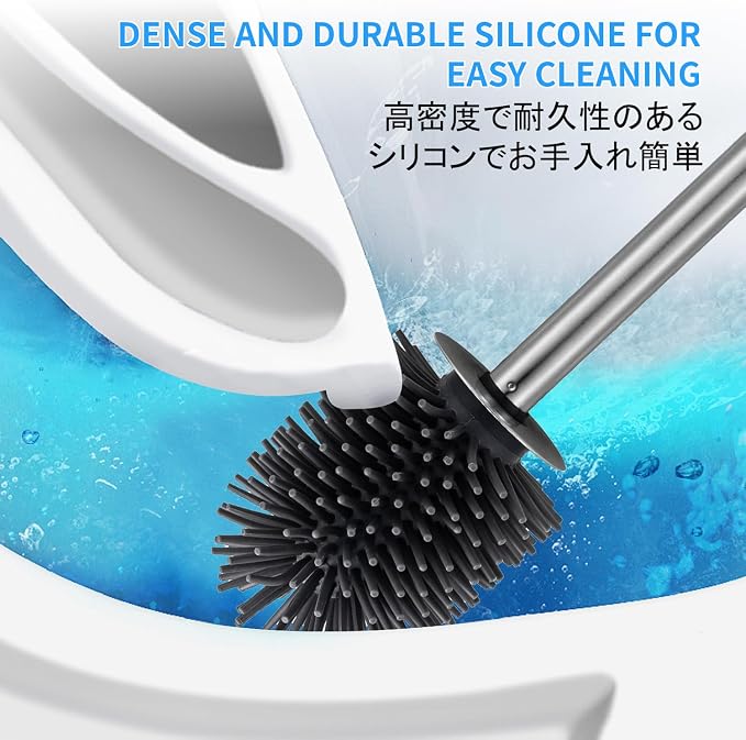 SUS304 Stainless Steel Toilet Brush and Holder Toilet Brush Bowl Cleaning Brush - Image 4