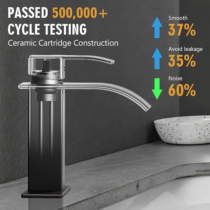 Bathroom Sink Faucet, Waterfall Bathroom Faucet - Image 3