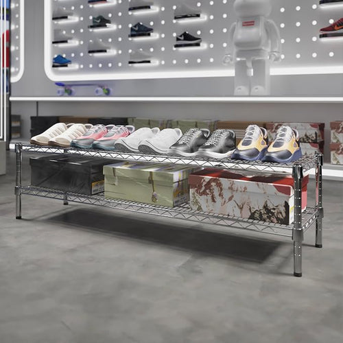 14" Deep x 54" Wide x 14" Height Wire Shelving Kit | 2-Tier | NSF Commercial - Image 2