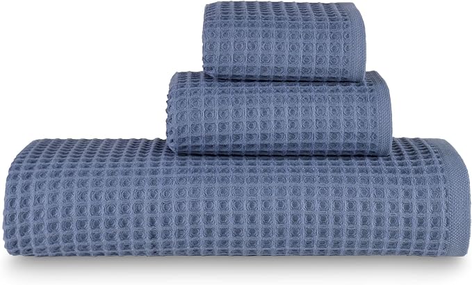 sea me at home Waffle Bath Sheet Set, 100% Turkish Cotton, Includes 1 Bath Sheet by seameathome