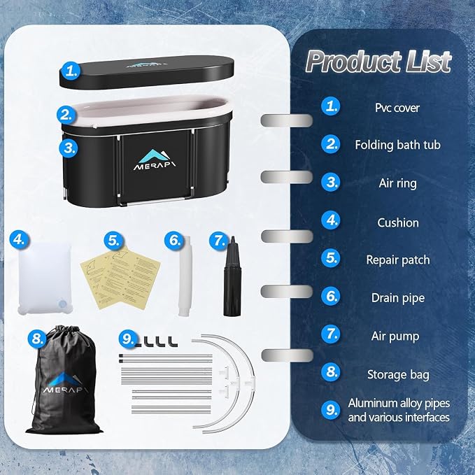 Merapi XL 131 Gal Portable Ice Bath Tub - Image 6