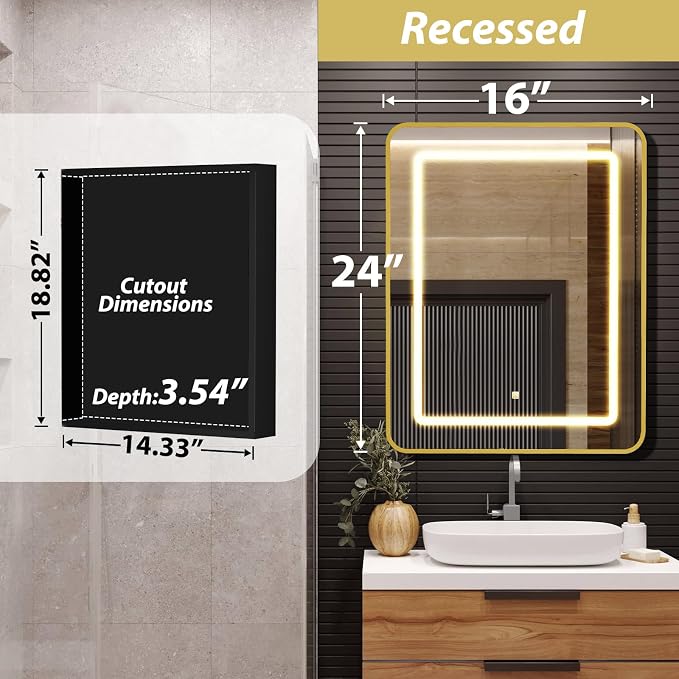 ROOMTEC Lighted Medicine Cabinet - Image 2