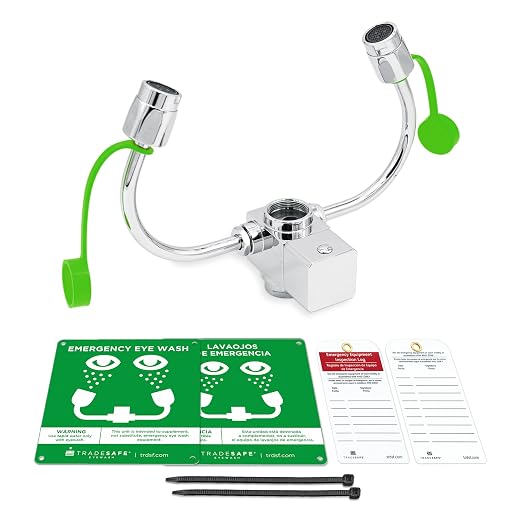 TRADESAFE Faucet Mount Eye Wash Station OSHA Approved by TRADESAFE