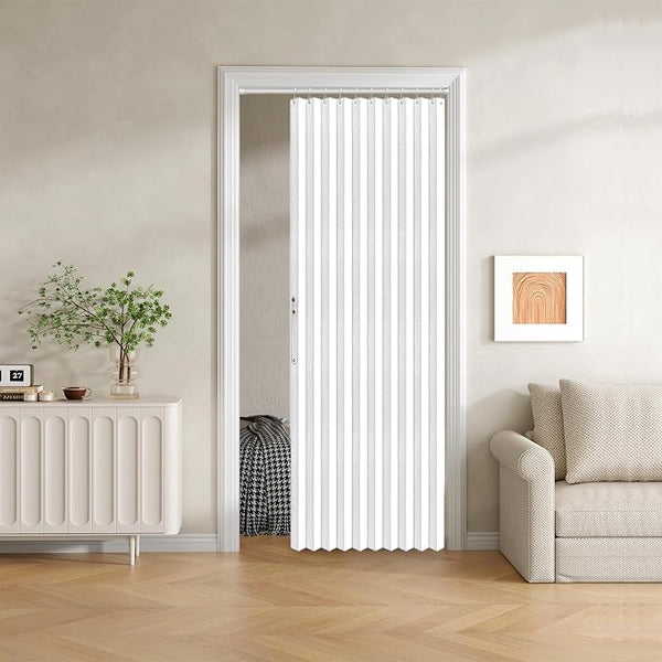 100% Blackout Fabric Folding Door Curtain by JILRON
