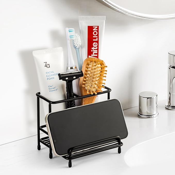 Mustry Toothbrush Holders for Bathrooms, Stainless Steel Toothbrush and by Mustry