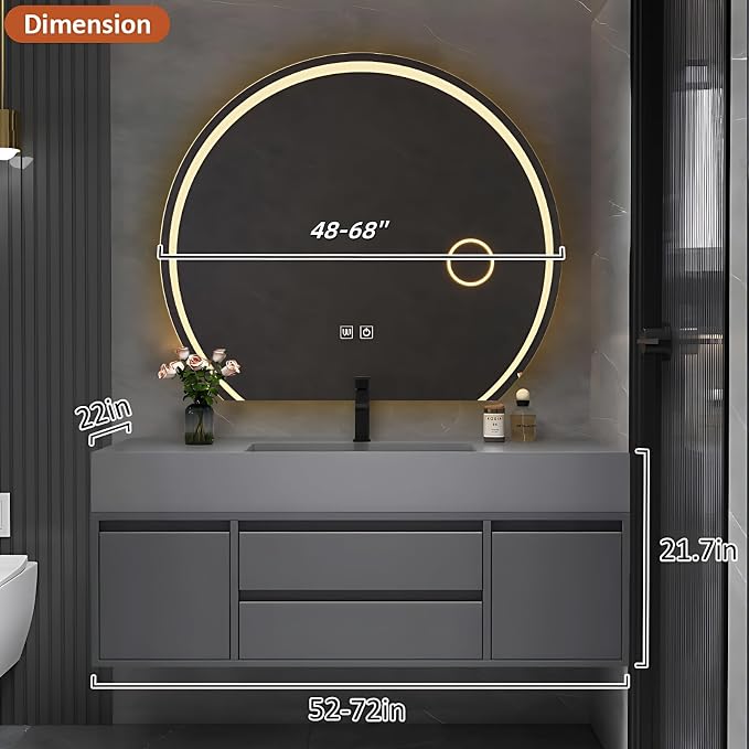 84IN Bathroom Vanity with Sink - Image 2