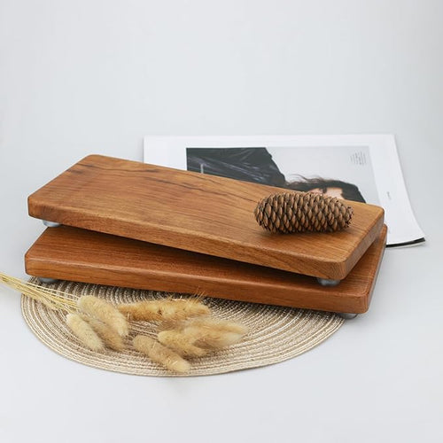 12.6"x6" Solid Teak Wood Riser & Tray - Image 2