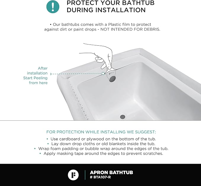 Fine Fixtures Acrylic, Fiberglass Alcove Soaking Bathtub - Image 7