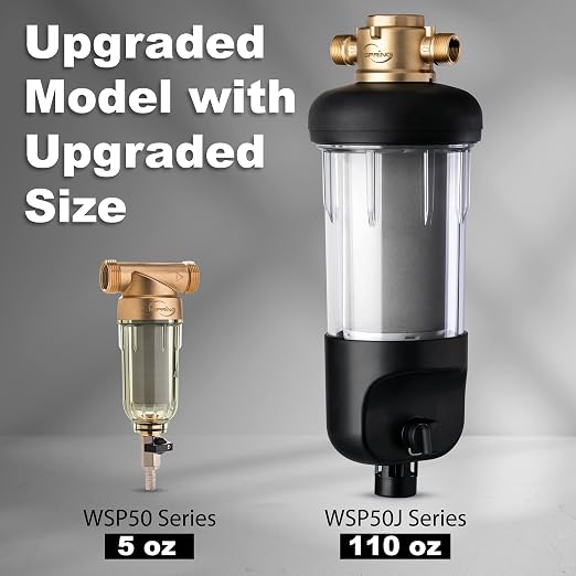 iSpring Whole House Water Filter System w/Jumbo-Sized Spin Down Sediment Filter - Image 3