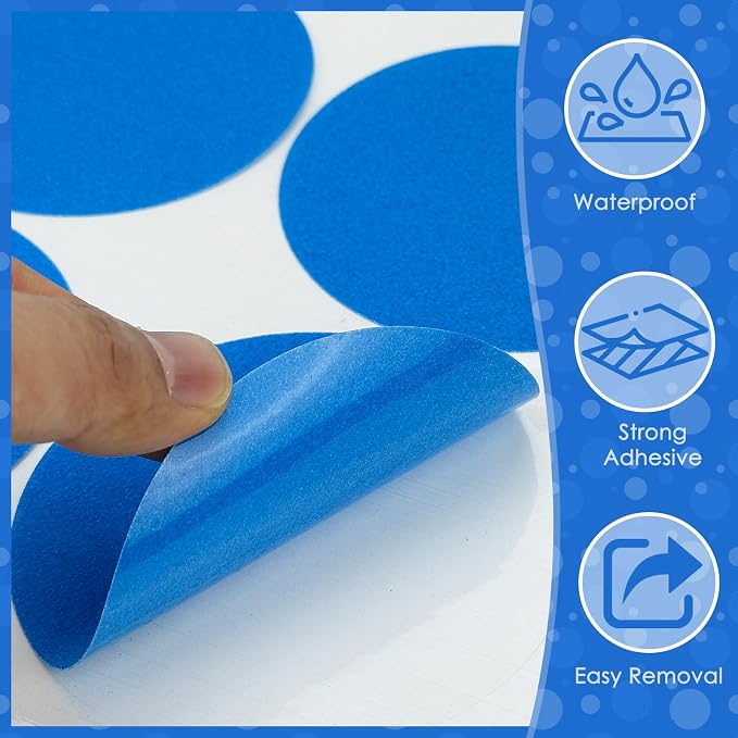 S&X 24 Pcs Non Slip Shower Stickers, High Traction Bathtub Dots, Durable Grit - Image 5