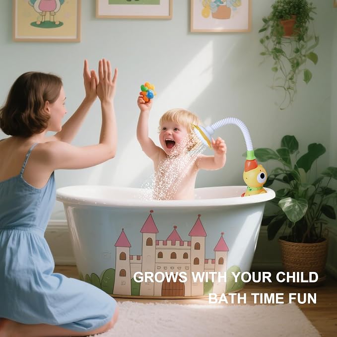Baby Bath Sprayer Toy for Toddlers-Adjustable Water Flow Rinser - Image 7