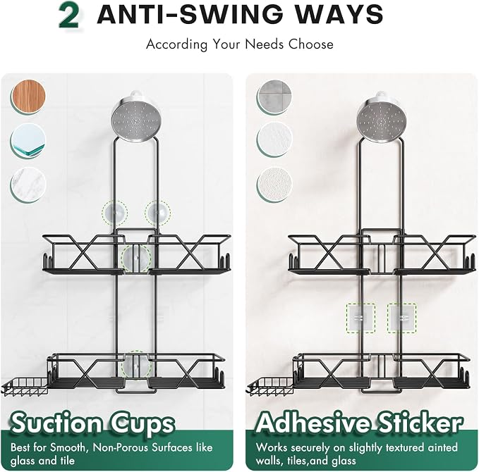 Stainless Steel Hanging Shower Caddy - Image 2