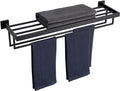 KOKOSIRI Black Towel Rack 32'' Bathroom Towel Shelf by KOKOSIRI