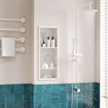 Neodrain 12X30 Inch White Three Layers Stainless Steel Shower Niche, NO Tile by Neodrain