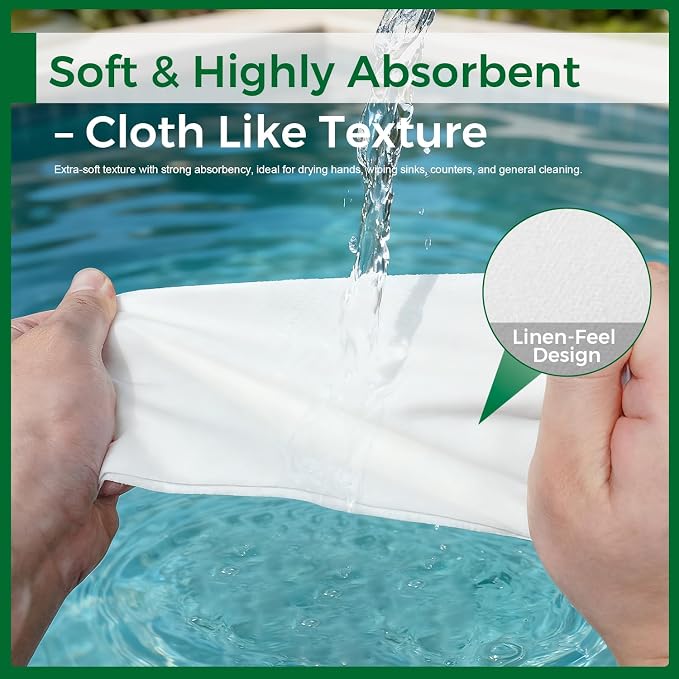 Charmount 300 Pack Disposable Paper Hand Towels Bulk, Linen-Feel Napkins Wedding - Image 3