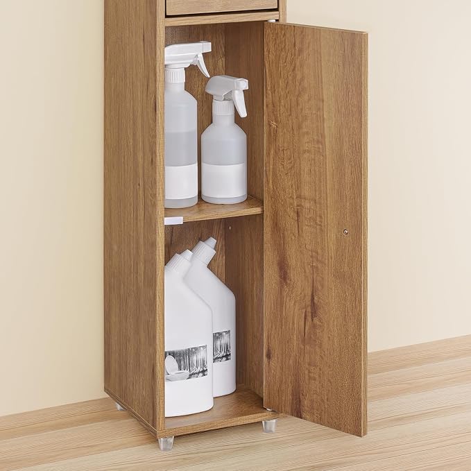 SoBuy Bathroom Narrow Storage Cabinet Skinny Tall Unit - Image 8
