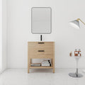 30 inch Bathroom Vanity with Resin Sink, Single Sink Modern Mid Century by SanMerah