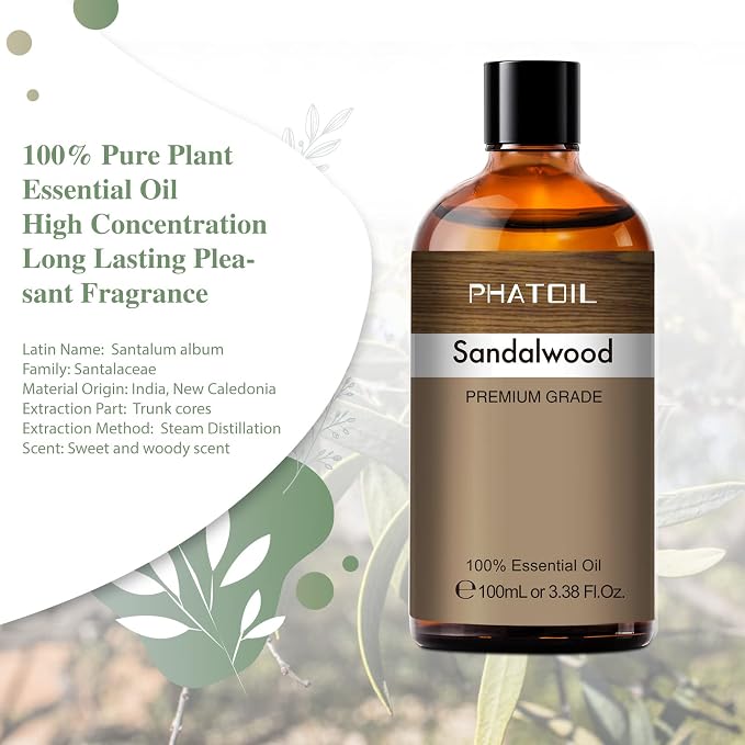 PHATOIL 3.38FL.OZ Sandalwood Fragrance Oils - Image 2