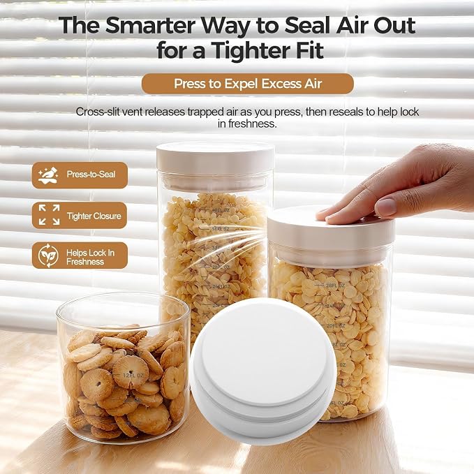 Danbark Set of 4 30oz Airtight Glass Storage Canisters - Image 4
