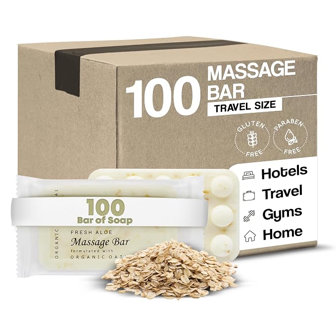 1-Shoppe All-in-Kit Diversified Hospitality Organic Oatmeal Massage Bar Soap by 1-Shoppe