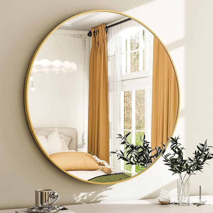 24 Inch Round Bathroom Mirror by EASLY