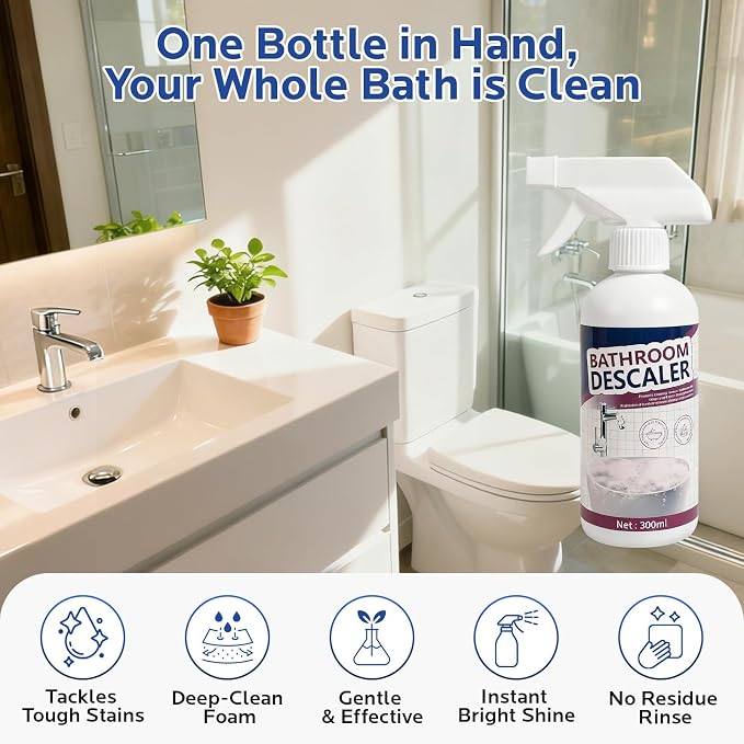 Bathroom Descaler Foam Cleaner for Hard Water Stains - Image 6