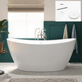 FerdY Naha 67" Freestanding Bathtub, Curve Edge Soaking Bathtub by FerdY