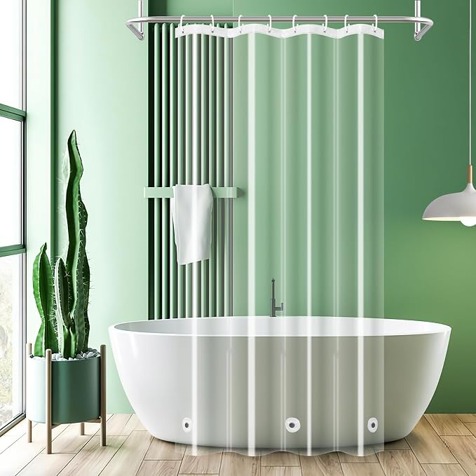 UFRIDAY Clear Shower Stall Curtain Liner 48 x 78 inches, Heavy Duty Liner by UFRIDAY