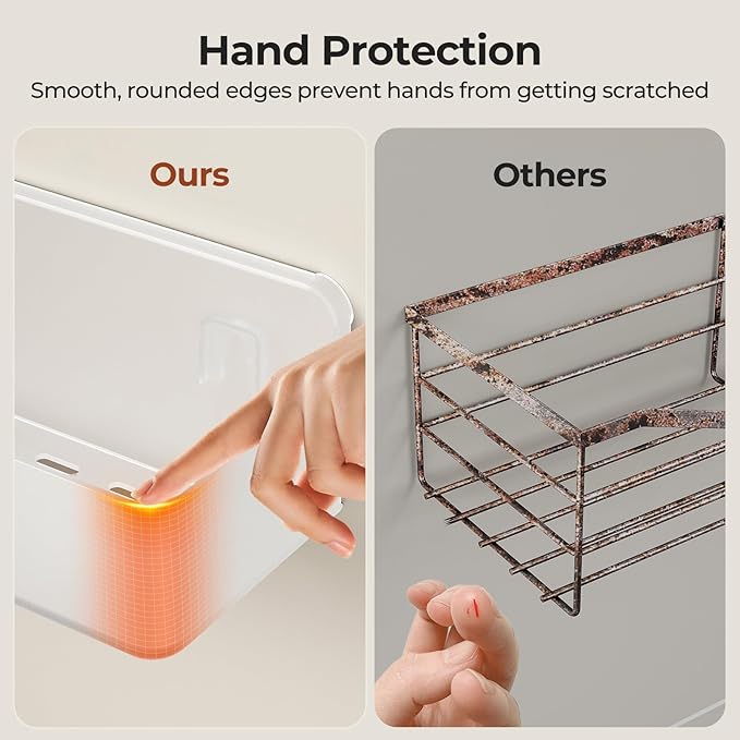 Orimade Shower Caddy 3-Pack, No-Drill Adhesive Shelves - Image 4