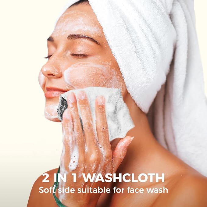 ZOMCHI 2 Count Washcloth, Exfoliating Washcloth - Image 5