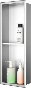 Stainless Steel Shower Niche 24"×8" Brushed by Bernkot