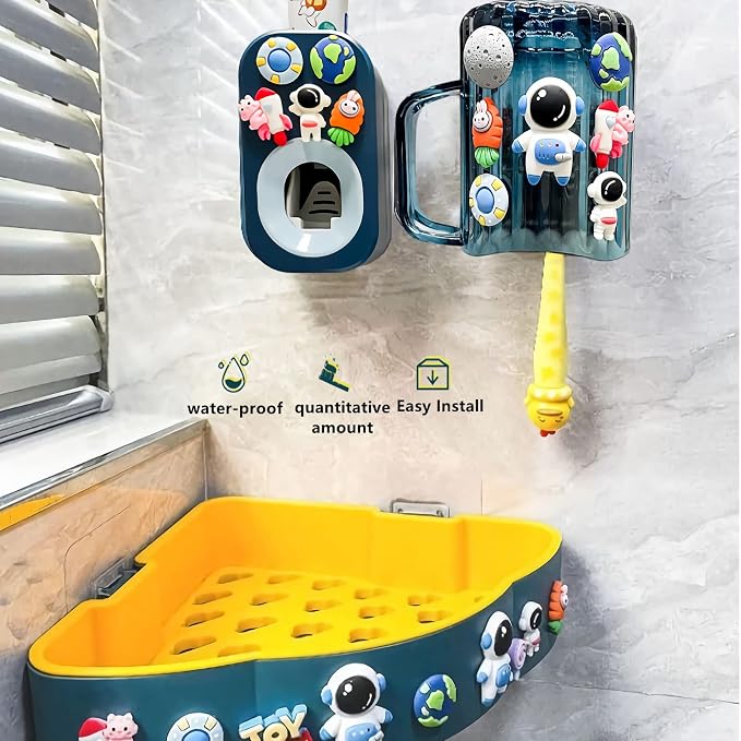 Automatic Toothpaste Dispenser & Toothpaste Holders and Wall Mounted Cup 3 - Image 7