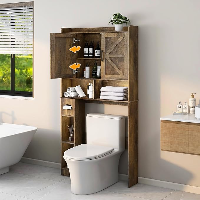 Vabches Over The Toilet Storage Cabinet, Farmhouse Storage Cabinet Over Toilet - Image 4
