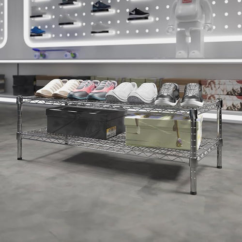 18" Deep x 42" Wide x 14" Height Wire Shelving Kit | 2-Tier | NSF Commercial - Image 2