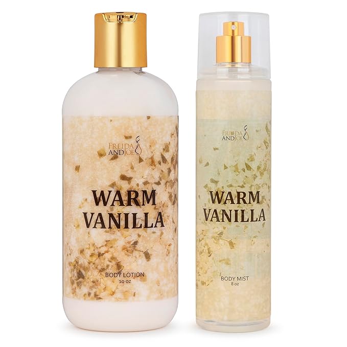 Home Spa Gift 10oz Deep Moisturizing Fragrance Body Lotion & 8 oz. Fine by FreidaandJoe